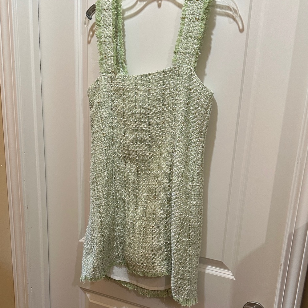 House of Harlow 1960 Textured Light Green Tank Top/Dress